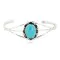 Navajo .925 Sterling Silver Handmade Natural Turquoise Native American Bracelet 13122-1