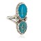 Navajo .925 Sterling Silver Handmade Certified Authentic Turquoise Native American Ring 18187-10