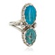 Navajo .925 Sterling Silver Handmade Certified Authentic Turquoise Native American Ring 18187-10