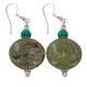 Navajo .925 Sterling Silver Hooks Certified Authentic Natural Turquoise Blood Stone Native American Dangle Earrings 18251-5 Navajo .925 Sterling Silver Hooks Certified Authentic Natural Turquoise Blood Stone Native American Dangle Earrings 18251-5