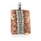 Navajo .925 Sterling Silver Sun Handmade Certified Authentic Pure Copper Native American Pendant 17055-2