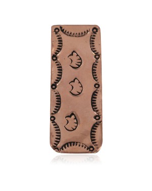 Navajo Bear Certified Authentic Handmade Pure Copper Native American Nickel Money Clip 11267-11