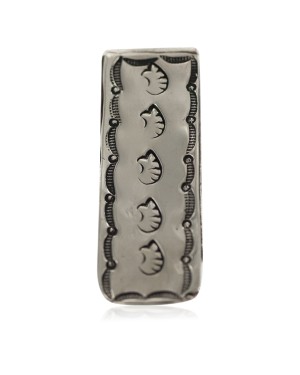 Navajo Bear Certified Authentic Nickel Handmade Native American Money Clip 11268-1