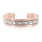 Bear Paw Navajo .925 Sterling Silver Handmade Certified Authentic Pure Copper Native American Bracelet 13015-3