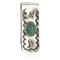 Navajo Bear Paw Handmade Certified Authentic .925 Sterling Silver Natural Turquoise Native American Nickel Money Clip 10533-2