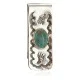 Navajo Bear Paw Handmade .925 Sterling Silver Natural Turquoise Native American Nickel Money Clip 10533-2 Navajo Bear Paw Handmade .925 Sterling Silver Natural Turquoise Native American Nickel Money Clip 10533-2