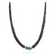 Navajo Certified Authentic .925 Sterling Silver Natural Graduated Heishi Turquoise Amethyst Native American Necklace  16069