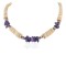 Navajo Certified Authentic .925 Sterling Silver Natural Graduated Melon Shell Amethyst Native American Necklace 25275