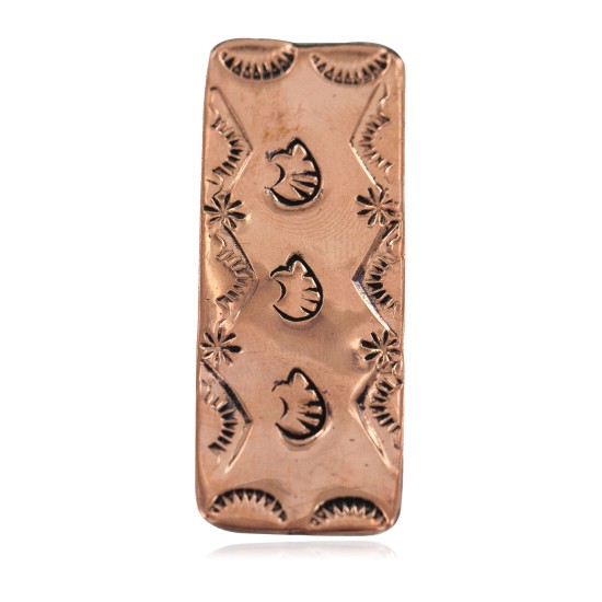 Navajo Certified Authentic Handmade Bear Sun Pure Copper Native American Nickel Money Clip 11267-9