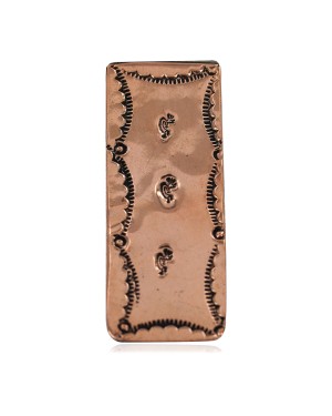 Navajo Certified Authentic Handmade Kokopelli Pure Copper Native American Nickel Money Clip 11267-8