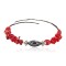 Navajo Certified Authentic Heishi Coral Hematite Native American Adjustable Wrap Bracelet 13159-15