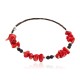 Navajo Certified Authentic Heishi Jasper Coral Native American Adjustable Wrap Bracelet 13159-12