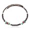 Navajo Certified Authentic Natural Agate Heishi Coral Native American Adjustable Wrap Bracelet 13151-16