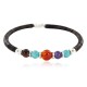 Navajo Certified Authentic Natural Carnelian Tigers Eye Heishi Native American Adjustable Wrap Bracelet 13181-1