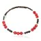 Navajo Natural Heishi Agate Coral Native American Adjustable Wrap Bracelet 13151-37