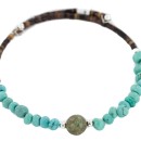 Navajo Natural Heishi Jasper Native American Adjustable Wrap Bracelet 13151-19
