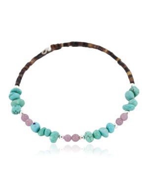 Navajo Certified Authentic Natural Pink Quartz Heishi Native American Adjustable Wrap Bracelet 13151-25