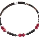 Navajo Natural Red Jasper Heishi Coral Native American Adjustable Wrap Bracelet 13151-41