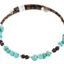 Navajo Natural Red Jasper Heishi Native American Adjustable Wrap Bracelet 13151-32