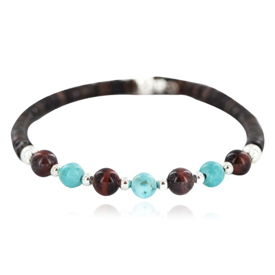Navajo Certified Authentic Natural Tigers Eye Heishi Native American Adjustable Wrap Bracelet 13181-2 Navajo Certified Authentic Natural Tigers Eye Heishi Native American Adjustable Wrap Bracelet 13181-2