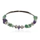 Navajo Natural Turquoise Amethyst Heishi Native American Adjustable Wrap Bracelet 13172-13 Navajo Natural Turquoise Amethyst Heishi Native American Adjustable Wrap Bracelet 13172-13