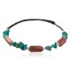 Navajo Certified Authentic Natural Turquoise Goldstone Heishi Native American Adjustable Wrap Bracelet 13172-10
