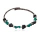 Navajo Certified Authentic Natural Turquoise Heishi Black Onyx Native American Adjustable Wrap Bracelet 13150