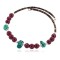 Navajo Certified Authentic Natural Turquoise Heishi Charoite Native American Adjustable Wrap Bracelet 13139-1