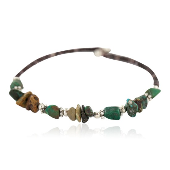 Navajo Certified Authentic Natural Turquoise Heishi Native American Adjustable Wrap Bracelet 13172-12 Navajo Certified Authentic Natural Turquoise Heishi Native American Adjustable Wrap Bracelet 13172-12