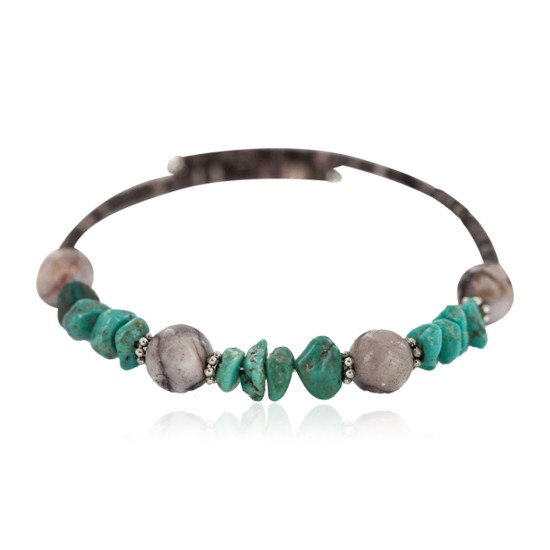 Navajo Certified Authentic Natural Turquoise Purple Charoite Heishi Native American Adjustable Wrap Bracelet 13172-8 Navajo Certified Authentic Natural Turquoise Purple Charoite Heishi Native American Adjustable Wrap Bracelet 13172-8