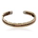 Navajo Feather Handmade Certified Authentic Pure Copper Brass Native American Bracelet 13008-4