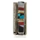 Navajo Handmade .925 Sterling Silver Inlaid Natural Spiny Oyster Turquoise Mother of Pearl Black Onyx Native American Nickel Money Clip 91001-7 Navajo Handmade .925 Sterling Silver Inlaid Natural Spiny Oyster Turquoise Mother of Pearl Black Onyx Native American Nickel Money Clip 91001-7
