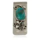 Navajo Handmade .925 Sterling Silver Natural Carico Lake Native American Nickel Money Clip 91005-1 Navajo Handmade .925 Sterling Silver Natural Carico Lake Native American Nickel Money Clip 91005-1