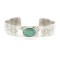 Navajo Handmade Certified Authentic Nickel Natural Turquoise Native American Bracelet 13019-3