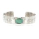 Navajo Handmade Certified Authentic Nickel Natural Turquoise Native American Bracelet 13019-3
