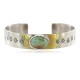 Navajo Handmade Certified Authentic Nickel Natural Turquoise Native American Bracelet 13019-8