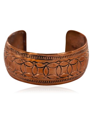 Navajo Handmade Certified Authentic Pure Copper Native American Bracelet 12595-31