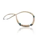  Navajo Native .925 Sterling Silver Graduated Heishi Turquoise Amethyst Native American Necklace 15560-2