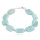 Navajo Nickel Certified Authentic Natural Blue Quartz Native American Bracelet 13175