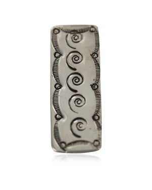 Navajo Swirl Certified Authentic Nickel Handmade Native American Money Clip 11268-2