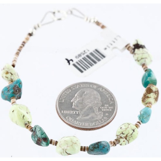 Certified Authentic Navajo .925 Sterling Silver Turquoise GASPEITE Native American Bracelet 371010613964