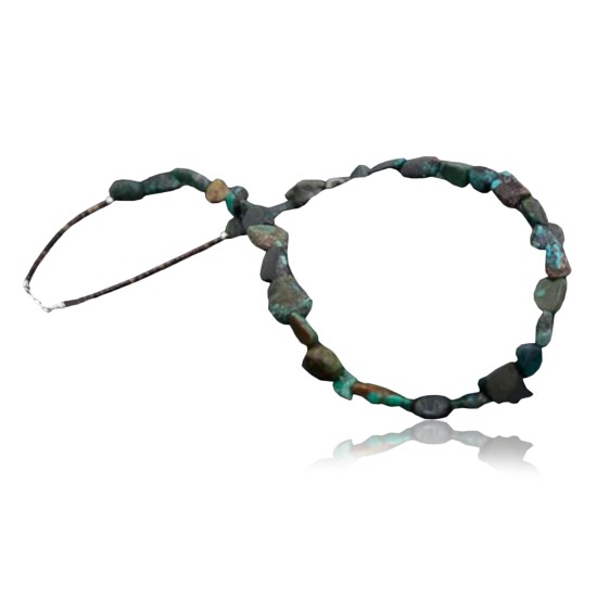 Nice Traditional Certified Authentic Navajo .925 Sterling Silver Natural Turquoise Native American Necklace 370842449533