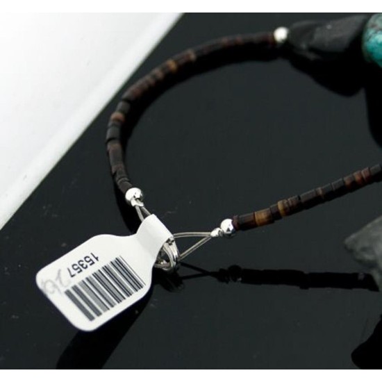 Nice Traditional Certified Authentic Navajo .925 Sterling Silver Natural Turquoise Native American Necklace 390620475382