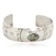 Nickel Bear Paw Navajo Handmade Certified Authentic Natural Turquoise Native American Bracelet 13034-1