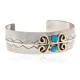 Nickel Brass Handmade Navajo Natural Turquoise Native American Bracelet 13031-4 Nickel Brass Handmade Navajo Natural Turquoise Native American Bracelet 13031-4