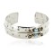 Nickel Brass Star Navajo Handmade Certified Authentic Natural Turquoise Native American Bracelet 13031-2