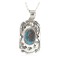 Nickel Horse Certified Authentic Handmade Navajo Natural Turquoise Native American Necklace 12810-10