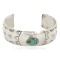 Nickel Navajo Bear Paw Handmade Certified Authentic Natural Turquoise Native American Bracelet 13034-3