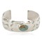 Nickel Navajo Bear Paw Sun Handmade Certified Authentic Natural Turquoise Native American Bracelet 13034-2