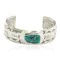 Nickel Navajo Handmade Natural Cerrillos Turquoise Native American Bracelet 13067-2 Nickel Navajo Handmade Natural Cerrillos Turquoise Native American Bracelet 13067-2